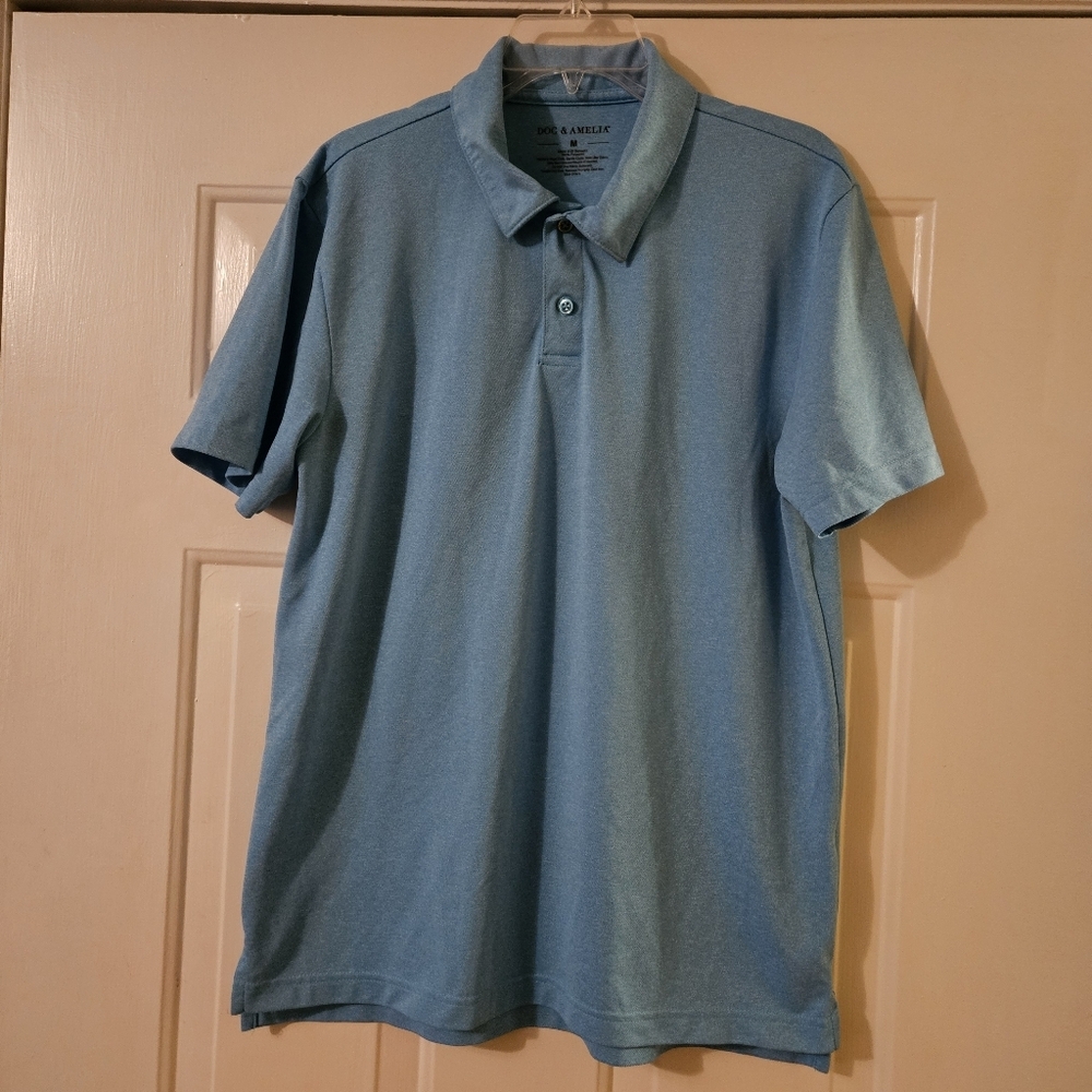 Doc & Amelia Blue Size Medium 2 Button Polo Shirt - image 1